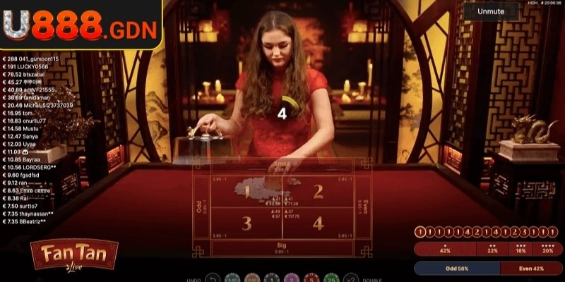 Giao diện online của Fantan khi chơi trực tuyến