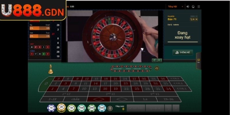 Roulette U888 đa dạng cửa chơi với tỷ lệ thưởng hấp dẫn 